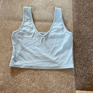 A baby blue tank